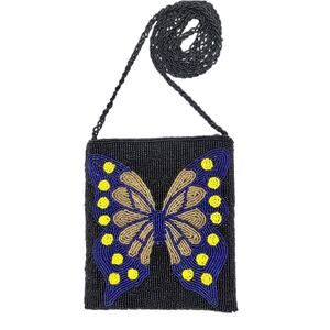 Ermo‎ Vintage Beaded Butterfly Fairycore Small Crossbody Bag Handbag